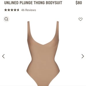 Skims Unlined Plunge Thong Bodysuit